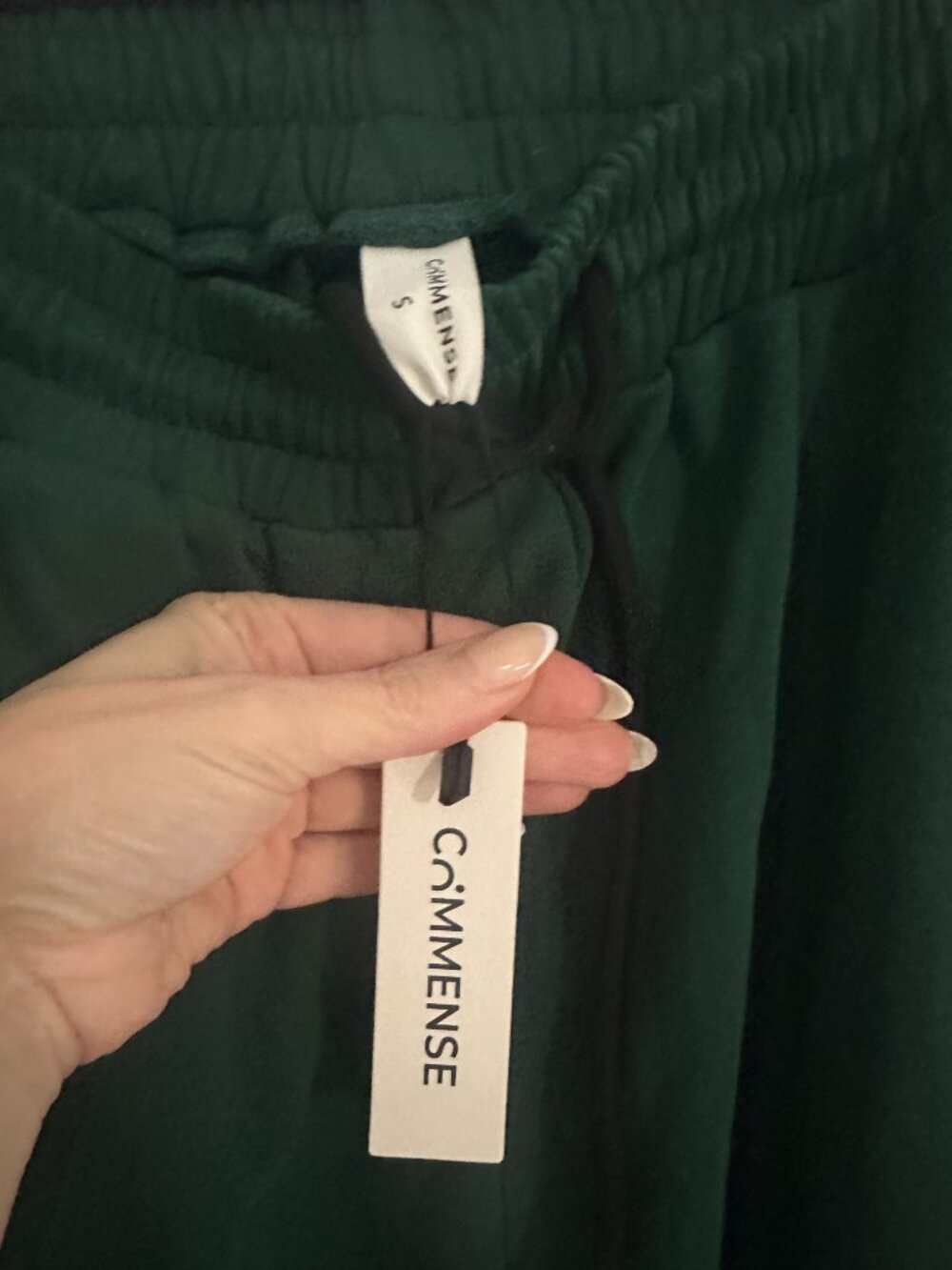 Commense | Pants & Jumpsuits | Commense Green Side Stripe Wide Leg ...
